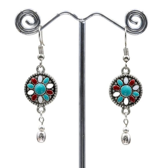 Southwest Style Drop Earrings | Handmade - Picture 4 of 5